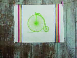 High Wheel Tea Towel