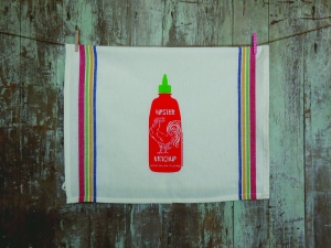 Hipster Ketchup Tea Towel